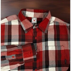 Burton Snowboard Dry Ride Havoc Tech Plaid Flannel Shirt Brown Size M